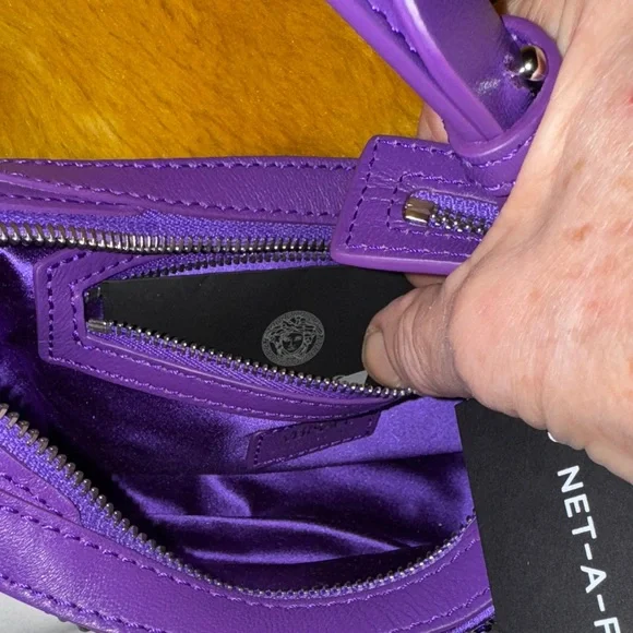 Versace Shimmering Purple crystal Medusa Shoulder Bag new with tags ✨ - Picture 3 of 5